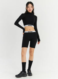 half-length-legging-shorts-cn303 / Black