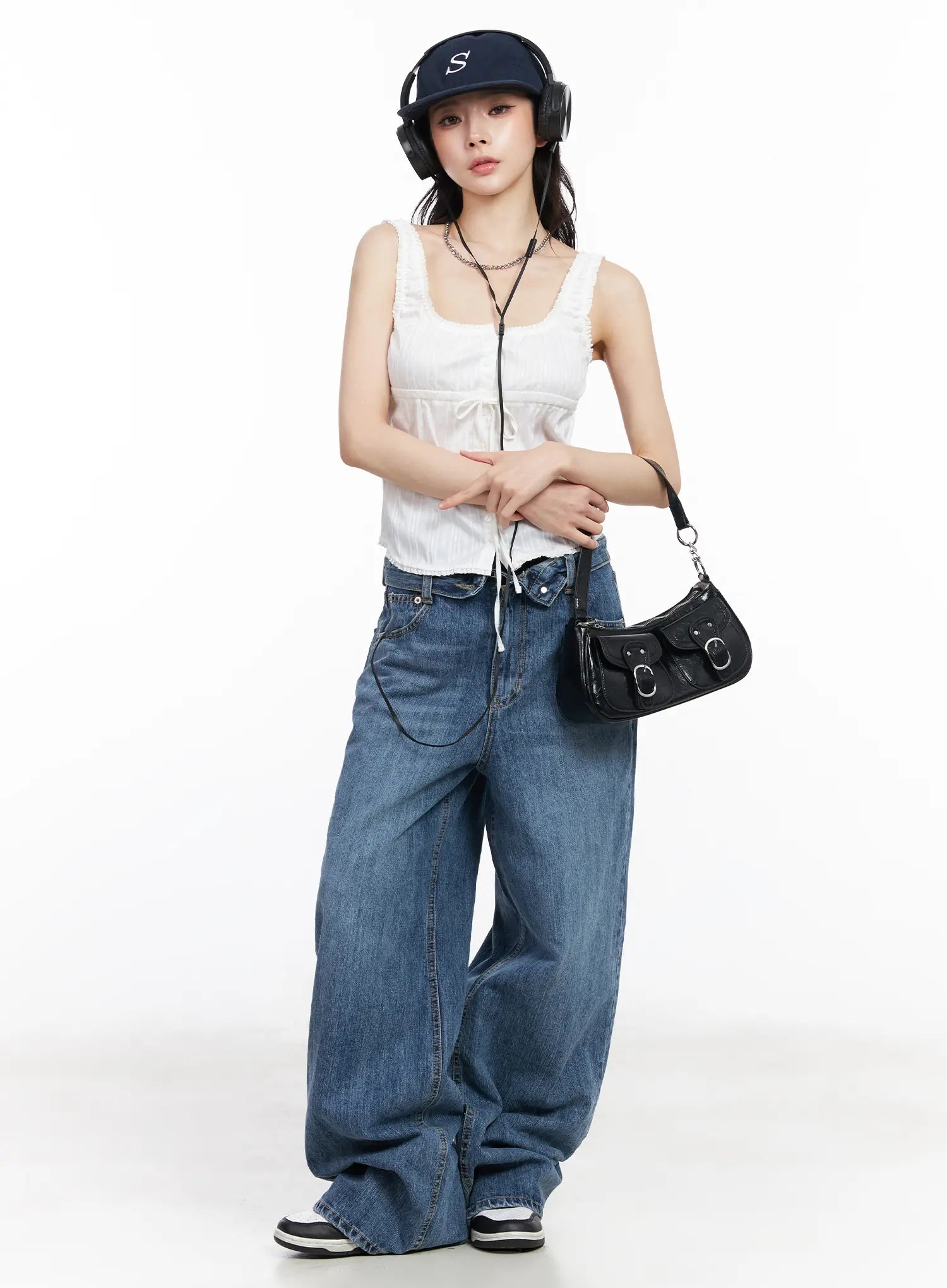 eunj-low-rise-wide-leg-jeans-cm519 / Blue