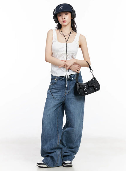 eunj-low-rise-wide-leg-jeans-cm519 / Blue
