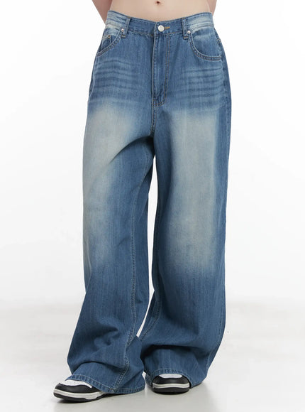 yunjin-washed-wide-leg-jeans-cu518 / Blue