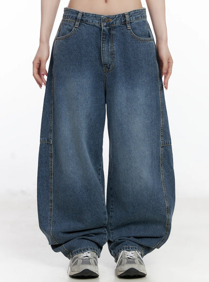 malika-washed-baggy-jeans-cj527 / Blue