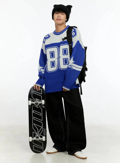 mens-oversized-rugby-sweater-in506 / Blue