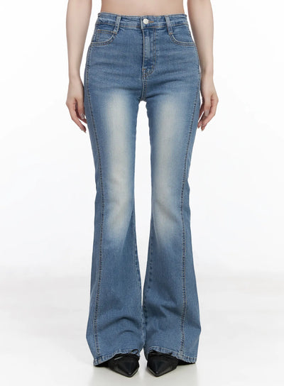 lennox-washed-bootcut-jeans-cf523 / Blue