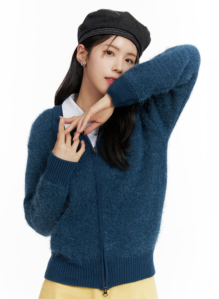 soft-collar-knit-sweater-of408 / Blue
