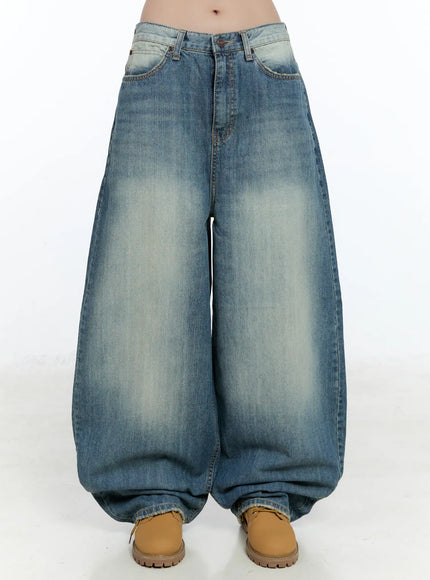 jiso-baggy-wide-jeans-cn517 / Blue