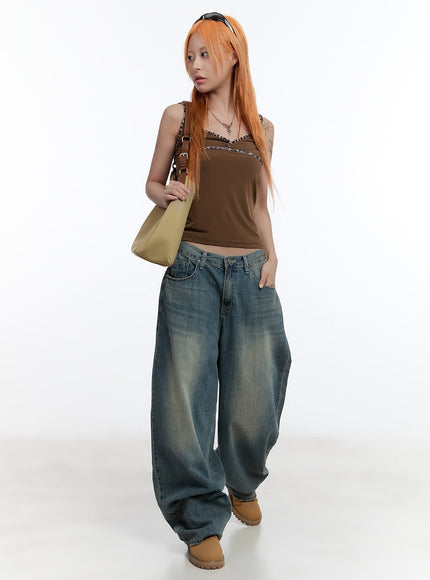 jenna-relaxed-fit-wide-leg-jeans-cu502 / Blue