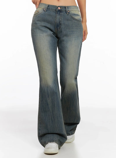 emory-high-waist-flared-jeans-ig528 / Blue