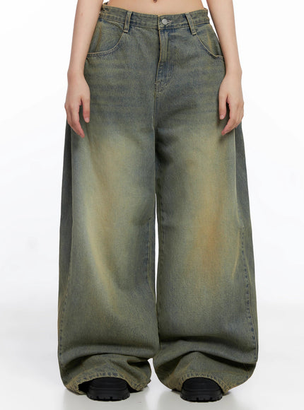 milana-vintage-washed-baggy-jeans-is525 / Blue