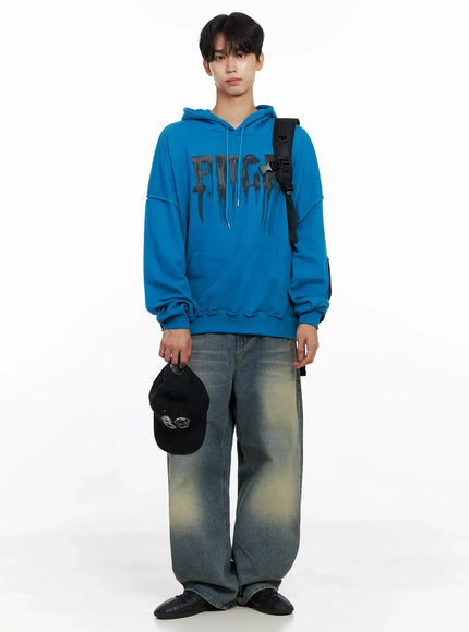 mens-drip-graphic-hoodie-io516 / Blue