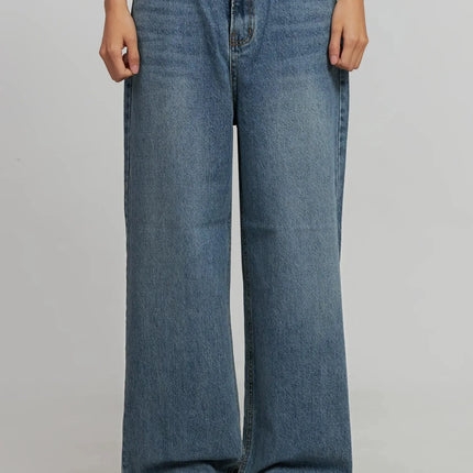inka-washed-wide-leg-jeans-ij502 / Blue