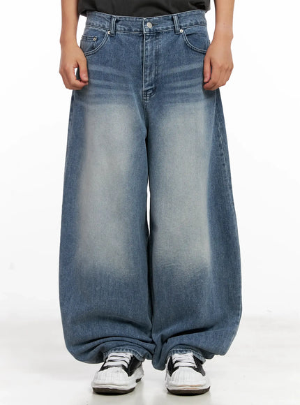 mens-balloon-fit-denim-jeans-il518 / Blue