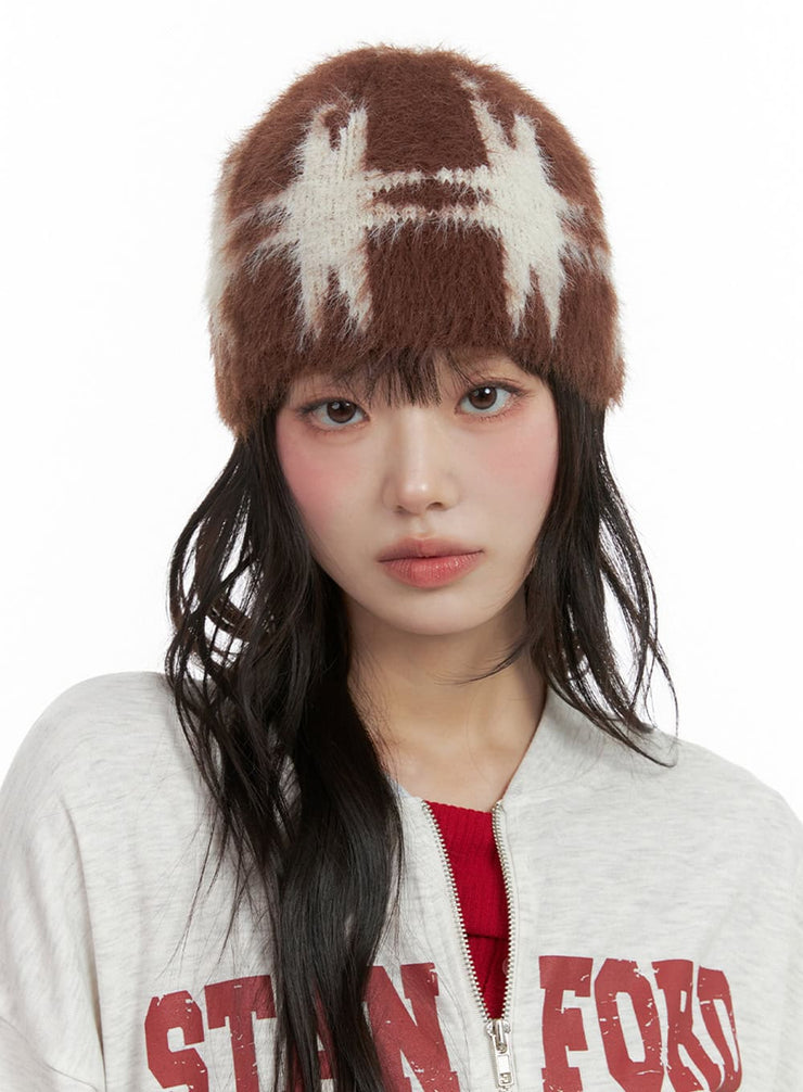 graphic-bliss-beanie-io430 / Brown