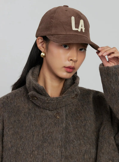textured-lettering-cap-ij509 / Brown