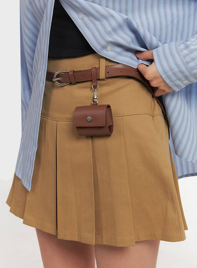 faux-leather-belt-with-pouch-im513 / Brown