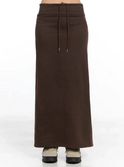 fleece-maxi-sweatskirt-in528 / Brown