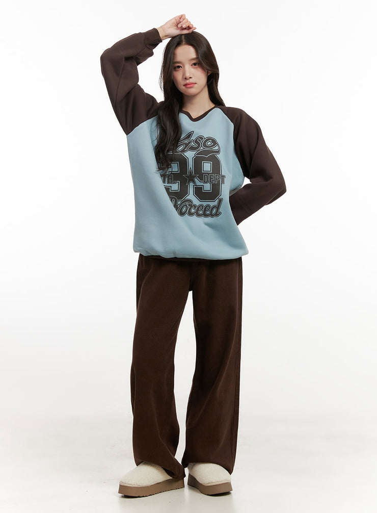 cozy-cotton-wide-leg-sweat-pants-on429 / Brown