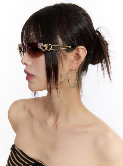 double-hearts-cupid-sunglass-ca509 / Brown
