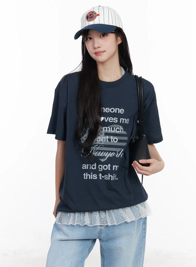 oversized-graphic-tee-cm527 / Dark blue