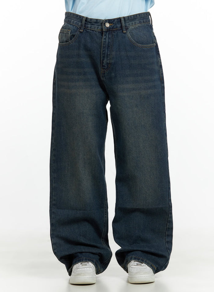 washed-baggy-jeans-cu420 / Dark blue