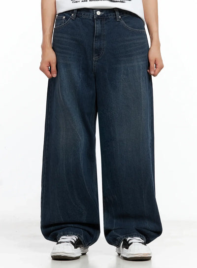 mens-dark-wash-vintage-jeans-il516 / Dark blue