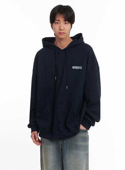 mens-memento-logo-hoodie-ia511 / Dark blue