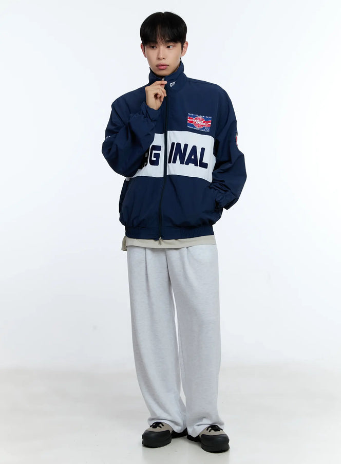 mens-original-graphic-windbreaker-jacket-ig515 / Dark blue