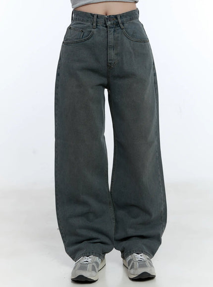 herri-relaxed-semi-wide-jeans-cg512 / Dark blue