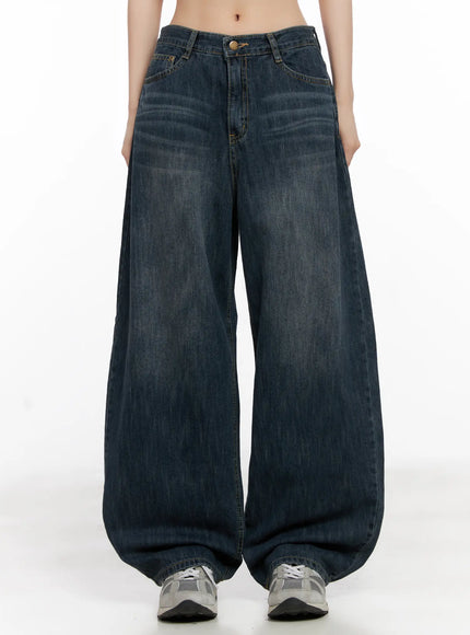 seoy-washed-denim-jeans-cg525 / Dark blue