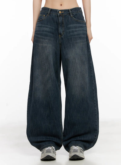 seoy-washed-denim-jeans-cg525 / Dark blue