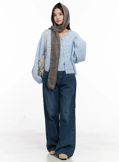 ariah-wide-leg-baggy-jeans-co523 / Dark blue