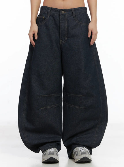 mingyu-wide-jeans-cj512 / Dark blue