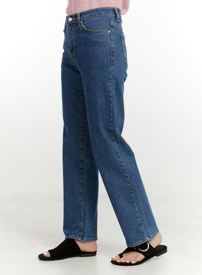 classic-straight-leg-denim-jeans-ou419 / Dark blue