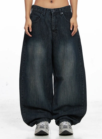 aspyn-wide-leg-washed-corduroy-jeans-co510 / Dark blue