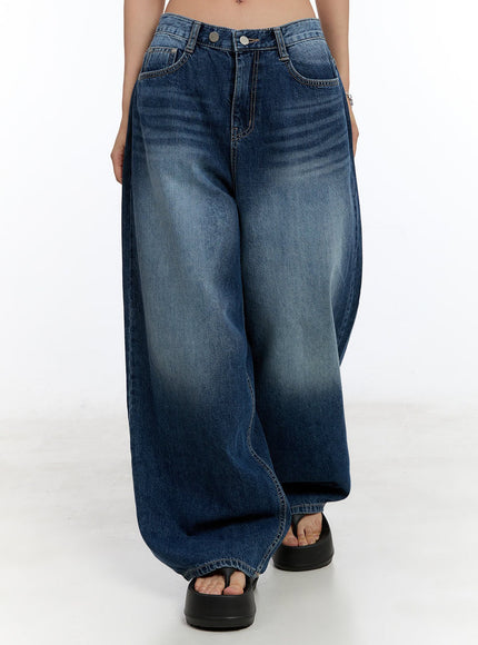 amelie-washed-wide-leg-jeans-iu504 / Dark blue