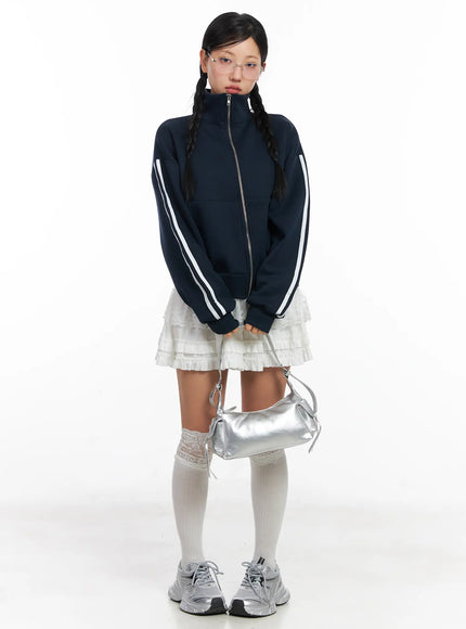 track-style-fleece-jacket-cn528 / Dark blue