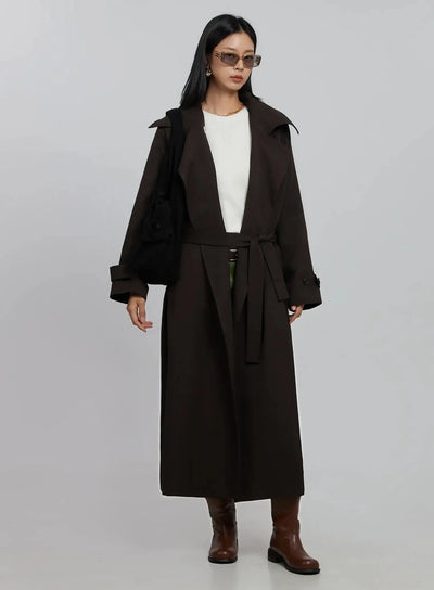 belted-trench-coat-id516 / Dark brown