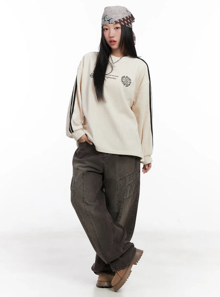 elia-washed-baggy-jeans-cn528 / Dark brown