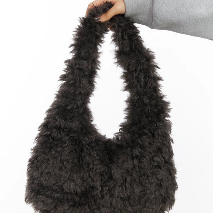 chic-faux-fur-handbag-cd501 / Dark gray