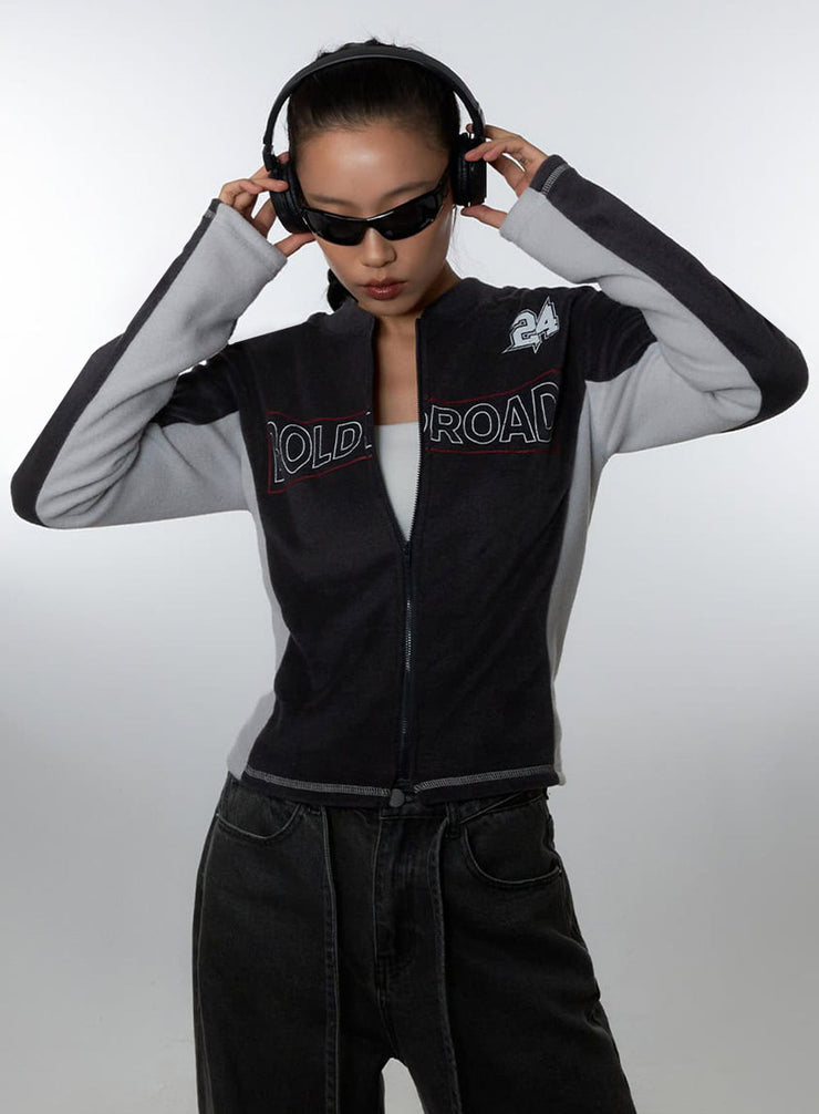 dark-gray-polyester-slim-fit-hoodie-io409 / Dark gray