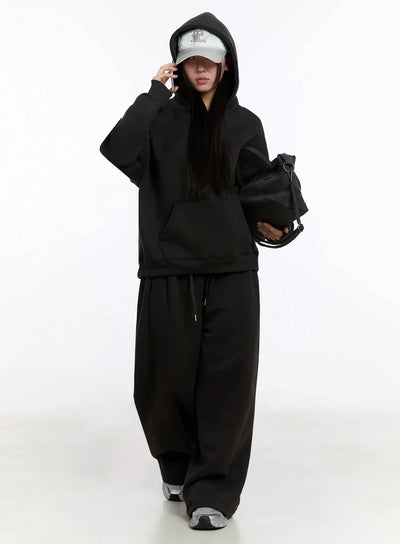 oval-graphic-oversized-hoodie-im509 / Dark gray