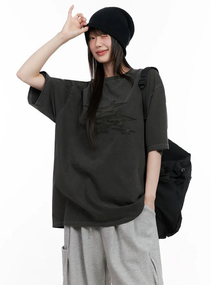 charcoal-graphic-t-shirt-il531 / Dark gray