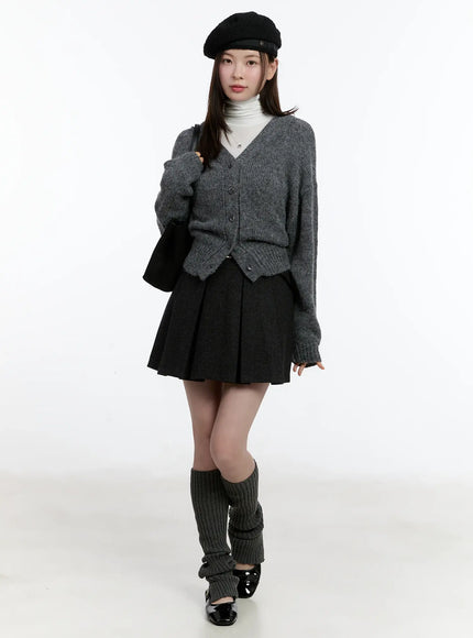 reversible-classic-v-neck-cardigan-id511 / Dark gray
