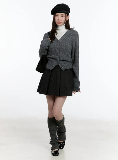 reversible-classic-v-neck-cardigan-id511 / Dark gray