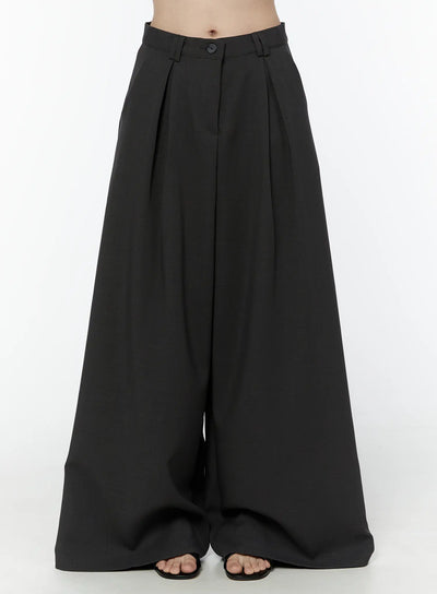 extra-wide-fit-slacks-iu503 / Dark gray
