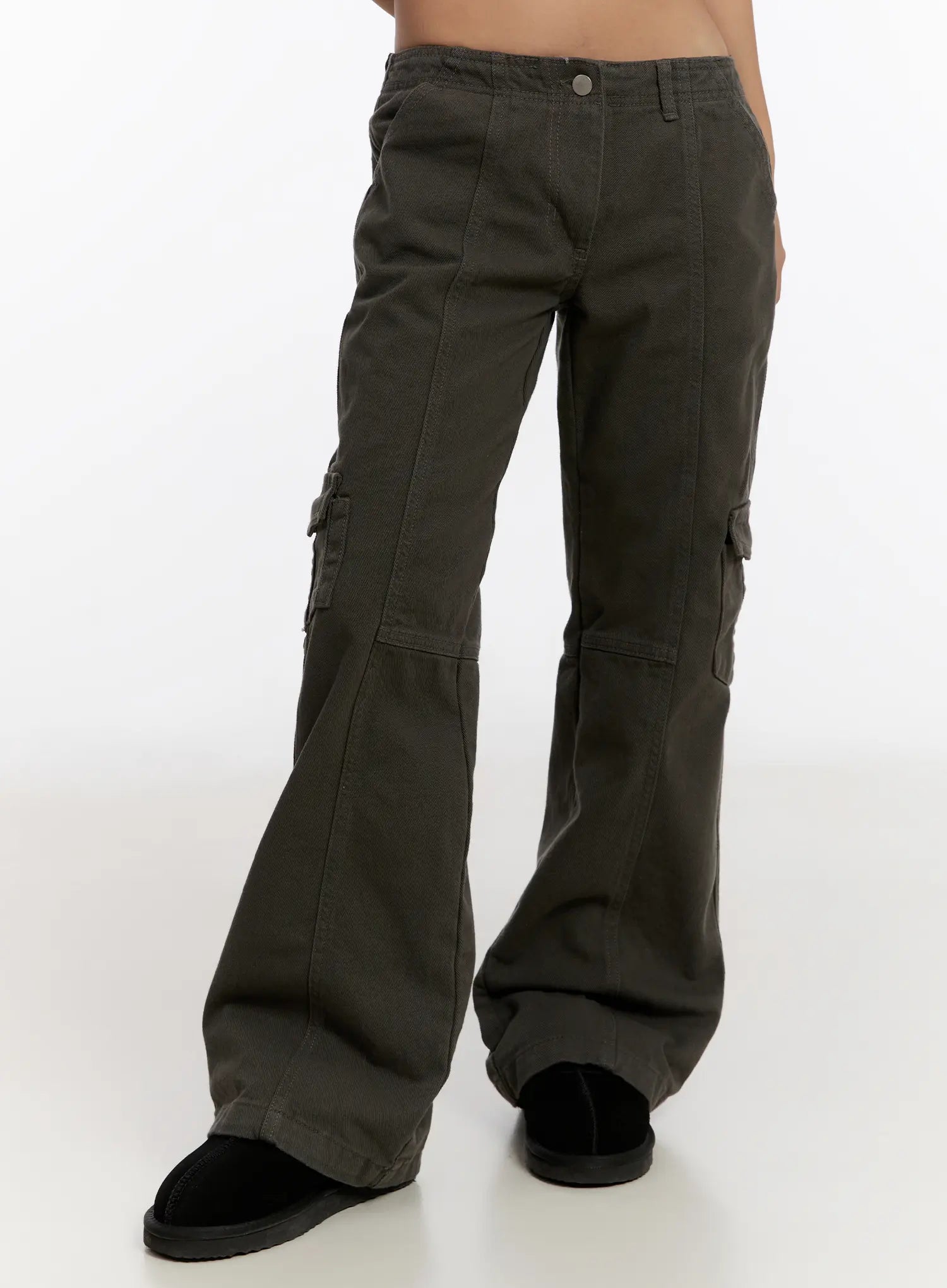 vintage-bootcut-cargo-pants-cn527 / Dark gray