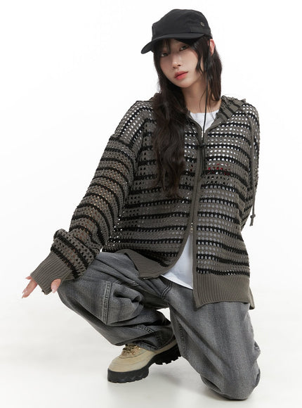 grunge-see-through-zip-up-hoodie-ca430 / Dark gray