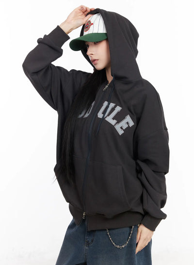 oversized-graphic-hoodie-cm519 / Dark gray