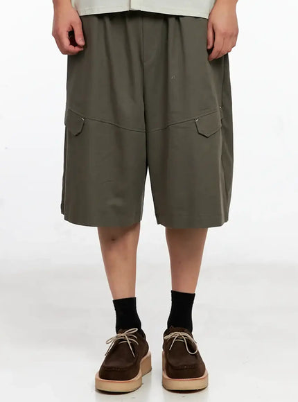 mens-bermuda-cargo-shorts-ig511 / Dark green