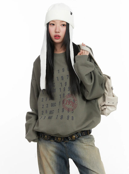 comfy-graphic-oversized-sweatshirt-cd530 / Dark green