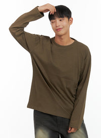 mens-cozy-comfort-long-sleeve-t-shirt-is420 / Dark green